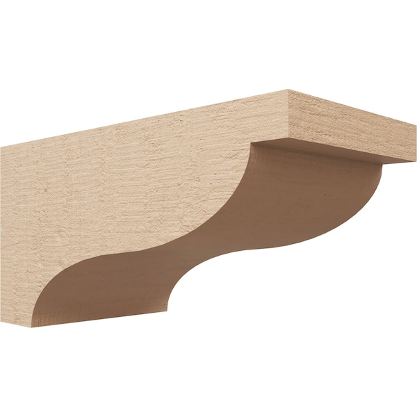 Ekena Millwork 10"W x 20"D x 10"H Wide Garner Rough Cedar Woodgrain TimberThane Corbel, Primed Tan CORUR10X20X10GARRCPR - main